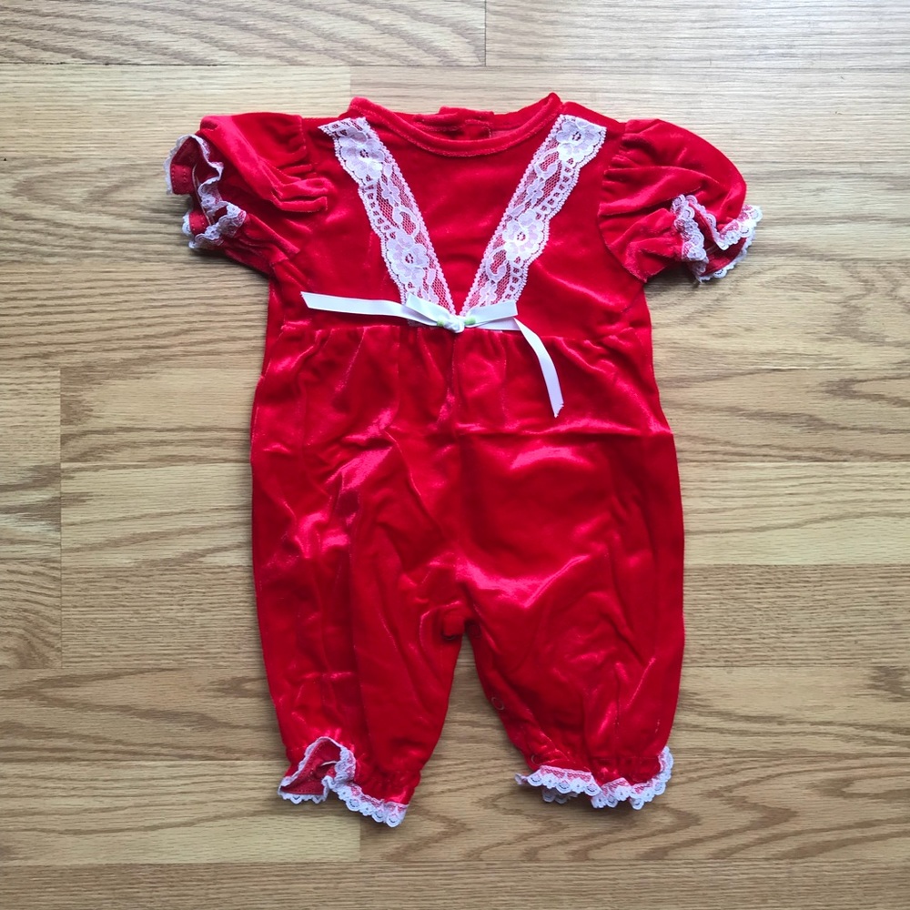 Red velvet jumper